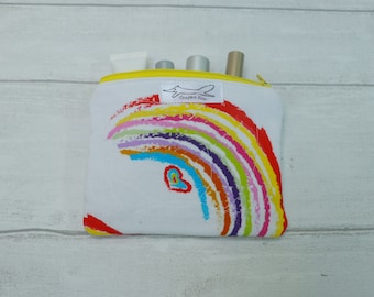 Rainbow coin purse, zip purse, rainbow pouch, make-up bag, make-up pouch, birthday gift for child, rainbow gift, pocket money purse