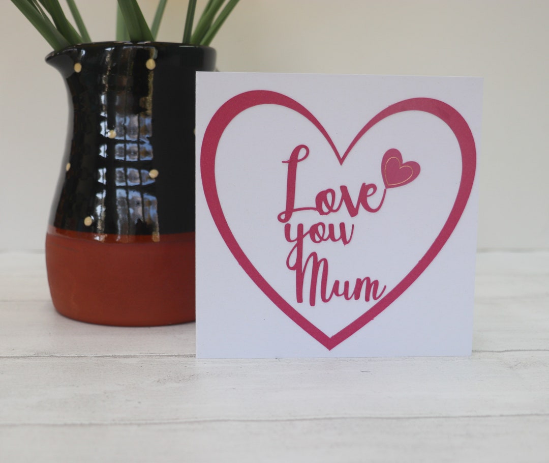 Love You Mum Card, Thank You Mum Card, Card From Daughter, Card for Mum ...
