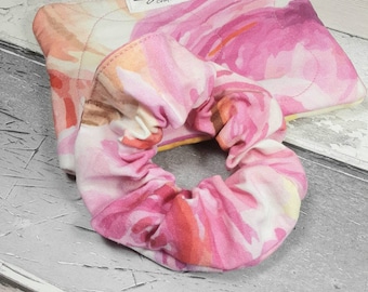 Cotton hair scrunchie made from floral fabric
