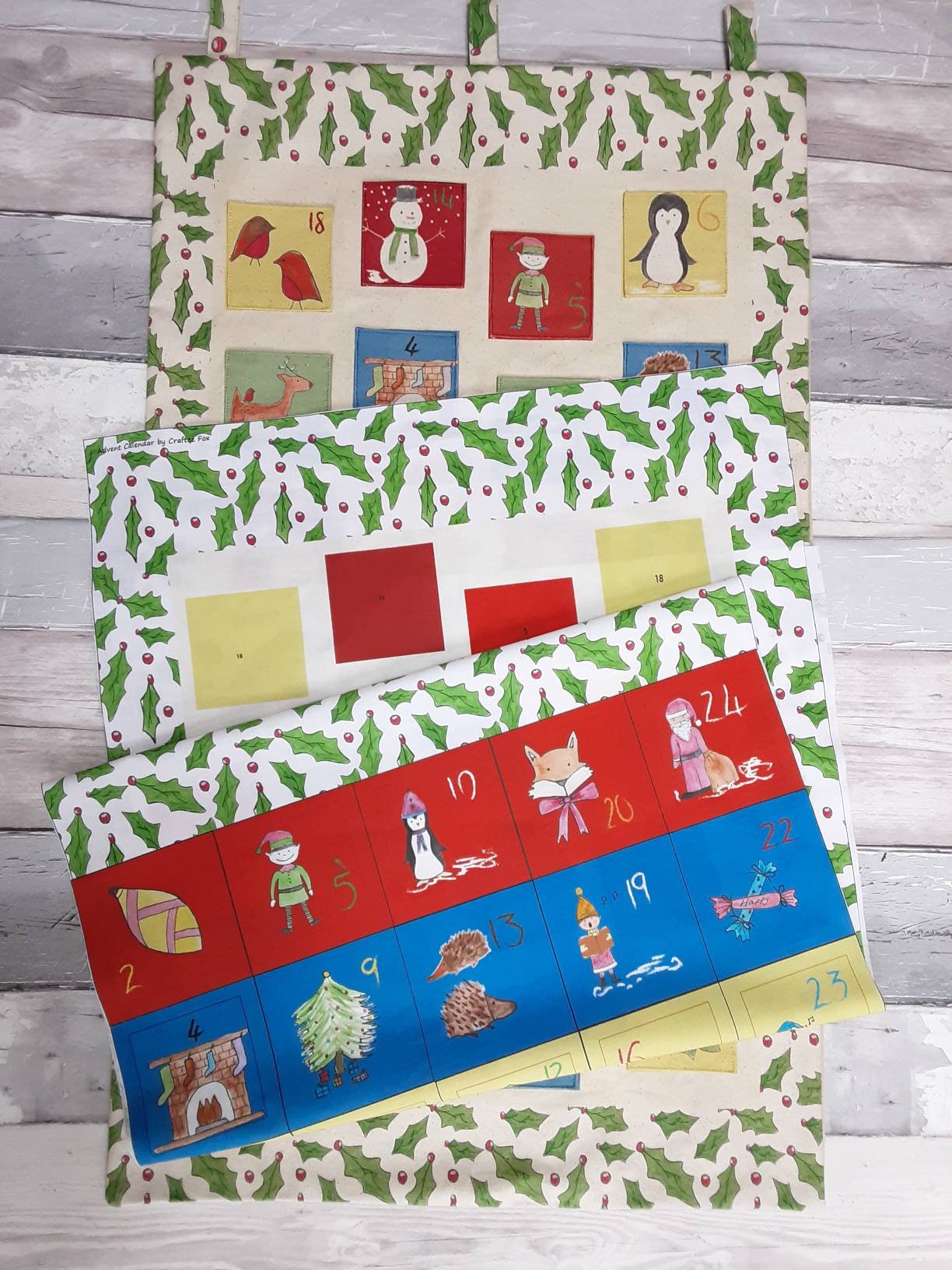 Christmas Advent Panel Personalised Advent Calendar Fabric Etsy UK