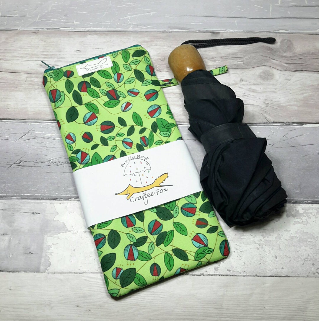 Umbrella Bag, Umbrella Pouch, Zip Top Wet Bag, Floral Waterproof Bag, Brolly Bag, Travel Wet