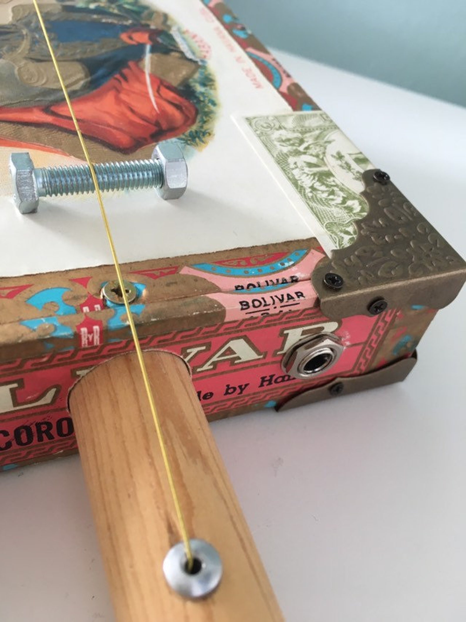 Diddley Bow Cigar Box Guitar One String Instrument with Etsy Italia