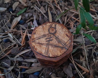 The Owl House-Light Glyph-wood carved trinket box