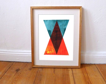 Screen printing - TRIANGLE 2 | limited and signed DIN A3 handmade silk screen print from Berlin