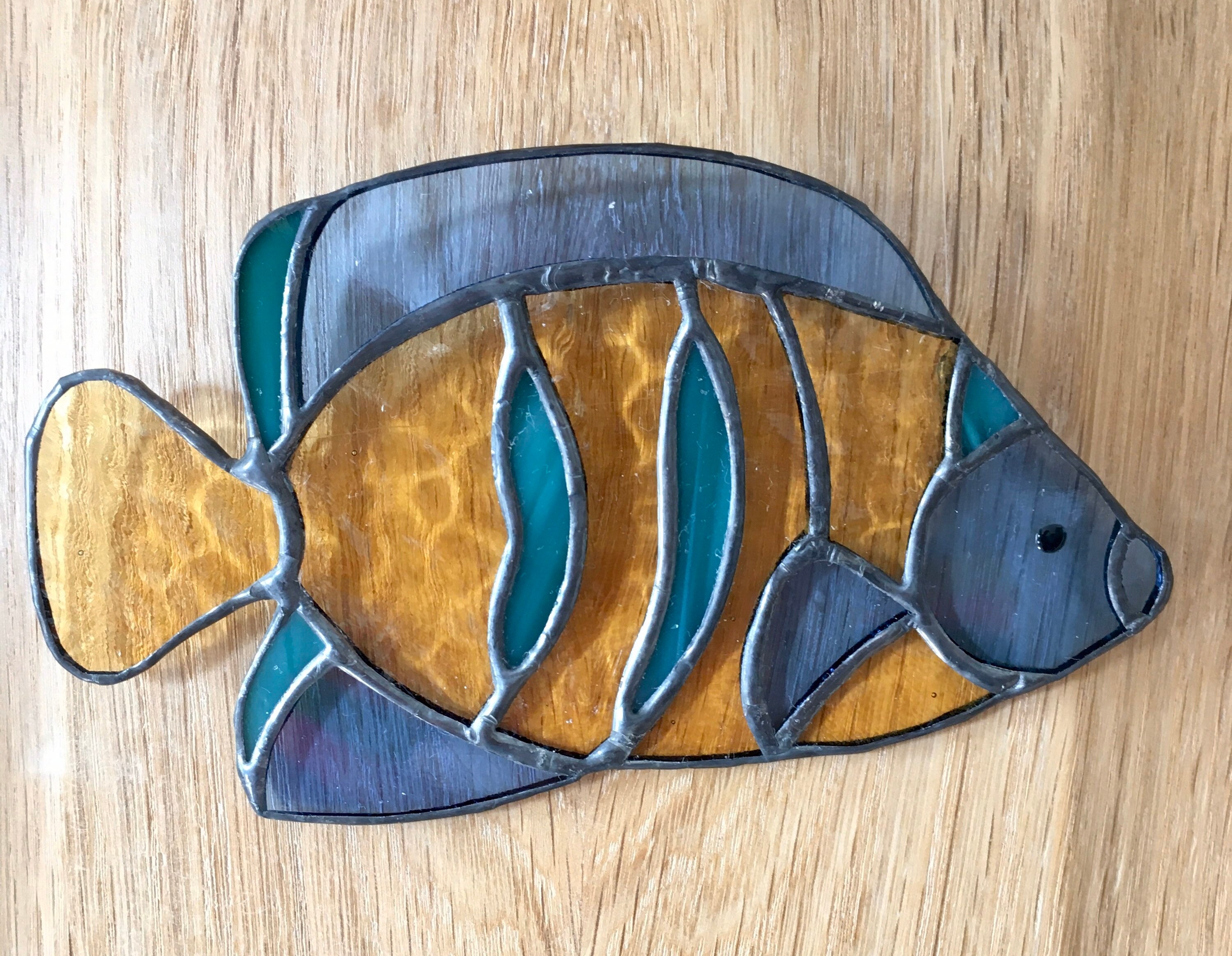 Stained Glass Tropical Fish Sun Catcher. Glass Art. Etsy UK