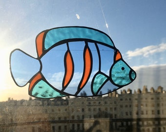 Stained Glass Tropical Fish Sun Catcher Glass Art Etsy Uk Stained Glass Tropical Fish Sun Catcher Glass Art Etsy Uk