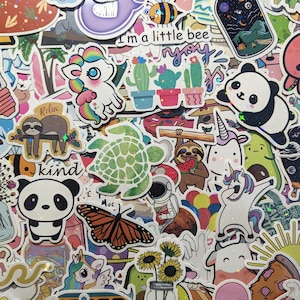 Holographic Stickers (5-100 pcs) Shiny Reflective Stickers, vinyl stickers for water bottles, laptop, notebook, rewards, party favors