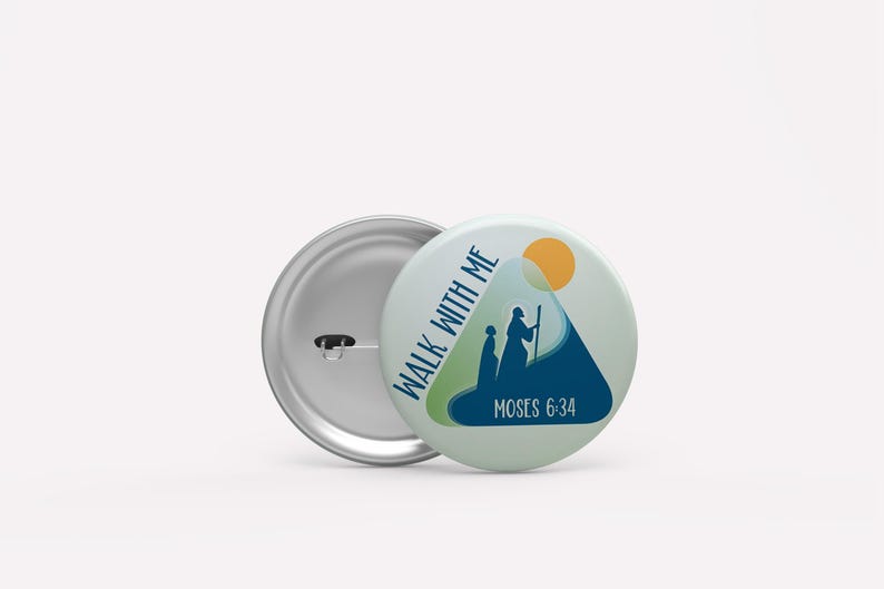 Walk With Me - Set of 20 Buttons or Magnets - 1