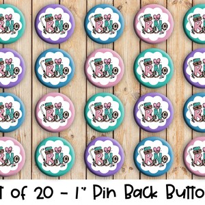 RN Nurse designs - Set of 20 Buttons or Magnets - 1&quot; or 1.25&quot; pin buttons or 1&quot; magnets - Registered Nurse  Buttons - Nurse Pins