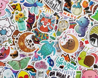 Mixed Cute Mini Stickers (10-100pcs) kids party, vinyl stickers for water bottles, laptop, notebook, rewards, party favors