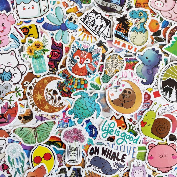 Mixed Cute Mini Stickers (10-100pcs) kids party, vinyl stickers for water bottles, laptop, notebook, rewards, party favors