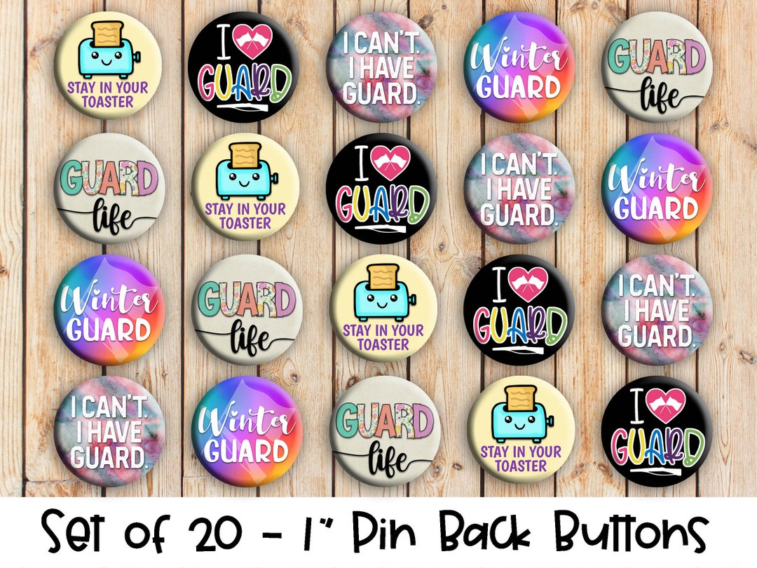 Winterguard Designs - Set of 20 Buttons or Magnets - 1