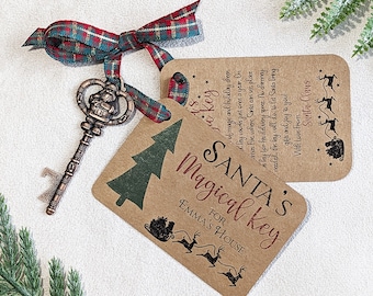 Santa's Magic Key - Personalized Christmas Eve Key - Santa's Key - Magical Key for Homes without a Chimney - Christmas Key - Santa Key