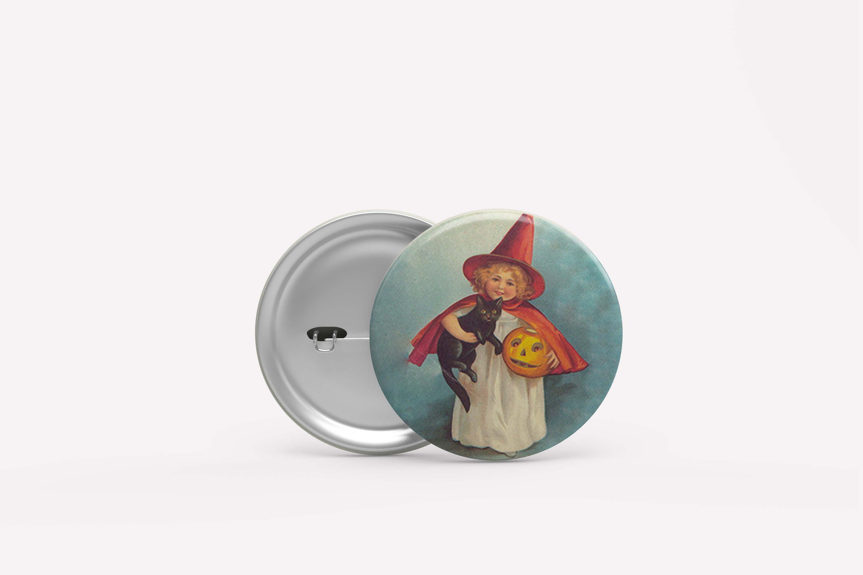 Vintage Halloween Pins - Set of 20 Buttons or Magnets - 1" or 1.25" Pin ...