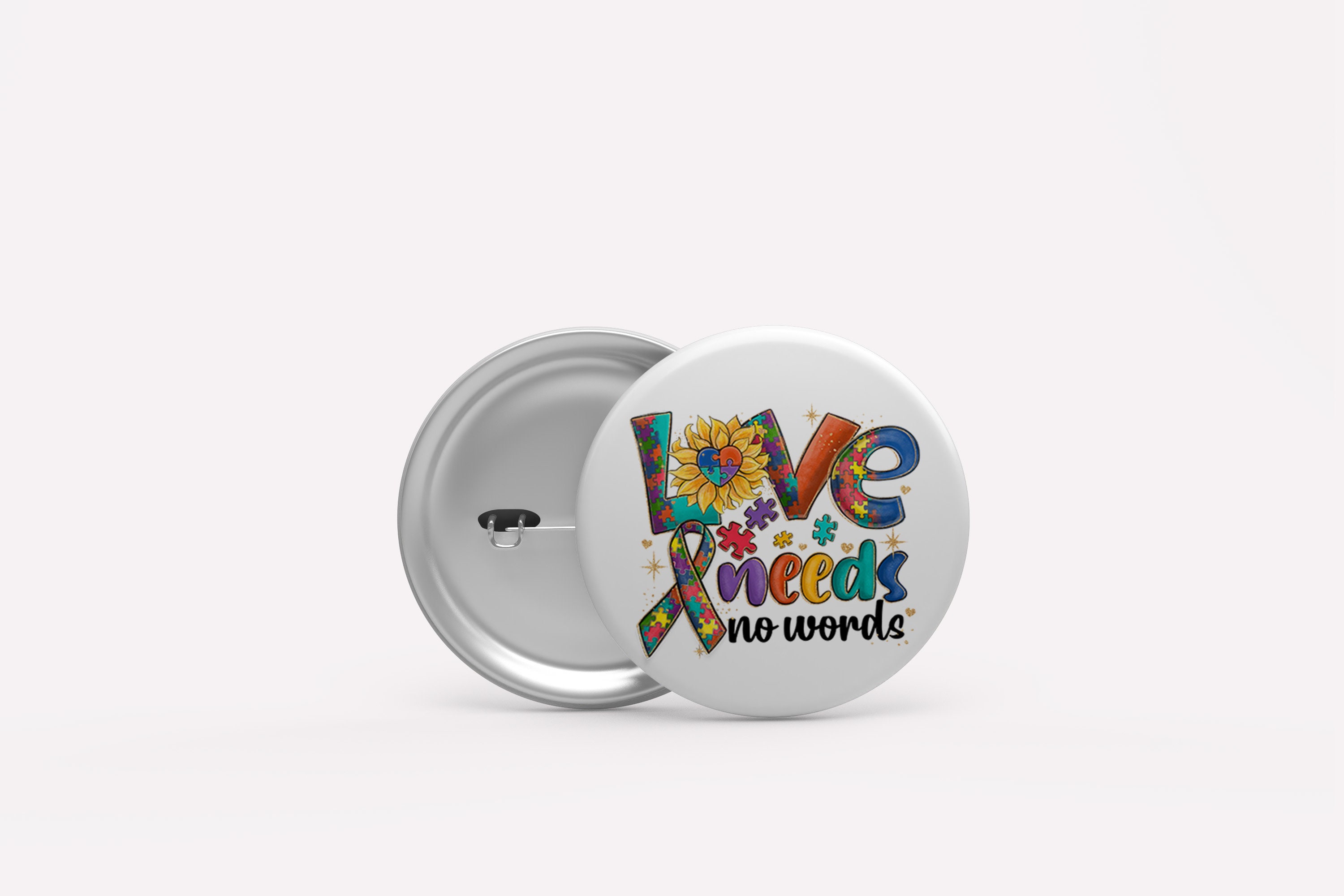 Autism Themed Designs - Set of 20 Buttons or Magnets - 1