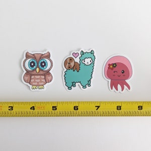 Small Animals Stickers 5-100 pcs Cute Animals, kids party, vinyl stickers for water bottles, laptop, notebook, rewards, party favors image 5