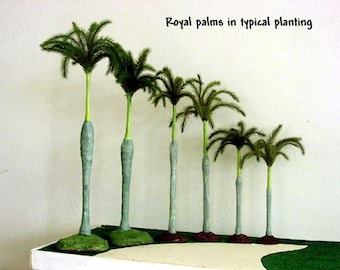 Crafted Royal Palm Tree 10 inches high