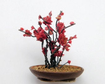 Crafted Mini Red Holly Bonsai