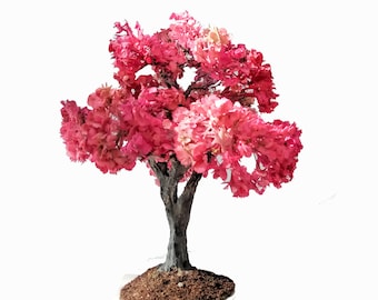 Crafted Spring tree in bloom 7" tall