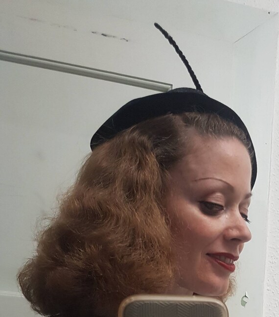 1930s 30s vintage half hat great cocktail hat holl
