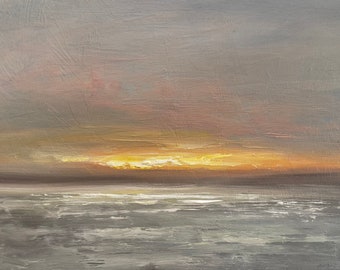 Peinture à l'huile de paysage marin