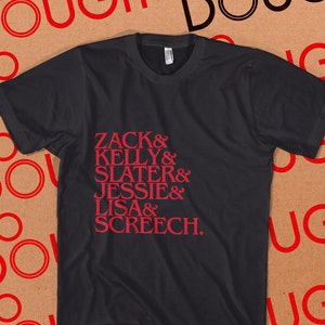 Saved By The Bell shirt, 80s nostalgia, 90s nostalgia, 90s shirt, cotton shirt, BLACK T-Shirt, 80s tv, 90s tv,
