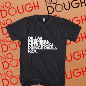 2020 Version: J Dilla Premier Pete Rock Prince Paul RZA shirt, Helvetica font, BLACK T-Shirt, Hip Hop DJ, cotton shirt, rap music