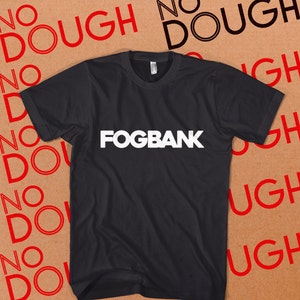 Camisa Fogbank Records, CAMISETA Negra, camisa de algodón