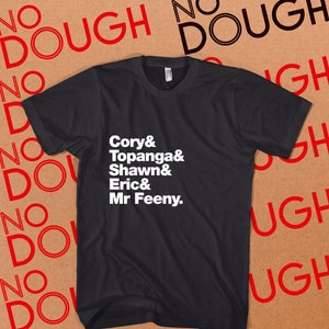Boy Meets World shirt, 90s nostalgia, 90s shirt, 90s tv shows, Helvetica font, BLACK T-Shirt, 80s 90s 2000s TV, cotton shirt