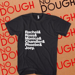 Friends shirt, 90s tv shows, Helvetica font version, BLACK T-Shirt, 90s 2000s TV, 90s nostalgia, cotton shirt, 90s tees,