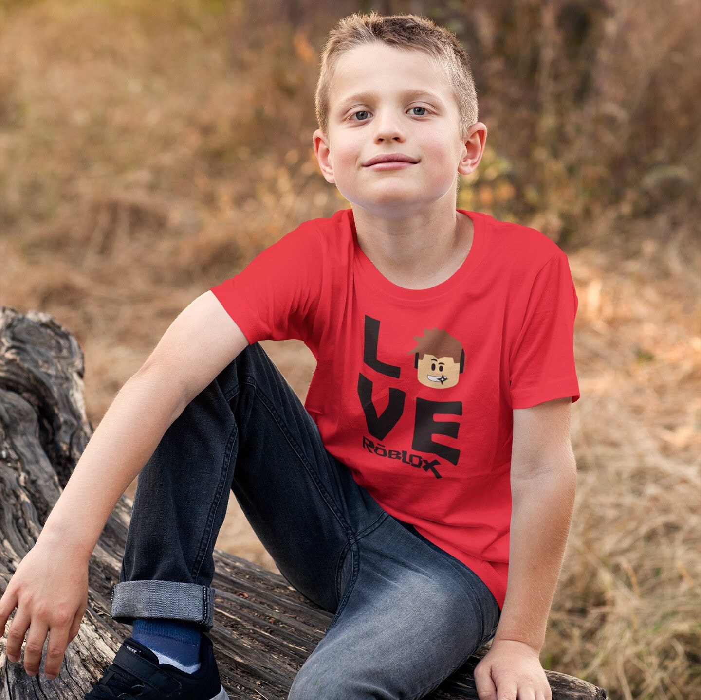 LOVE Roblox Inspired Kids Unisex T Shirt Gamer Kids Roblox 