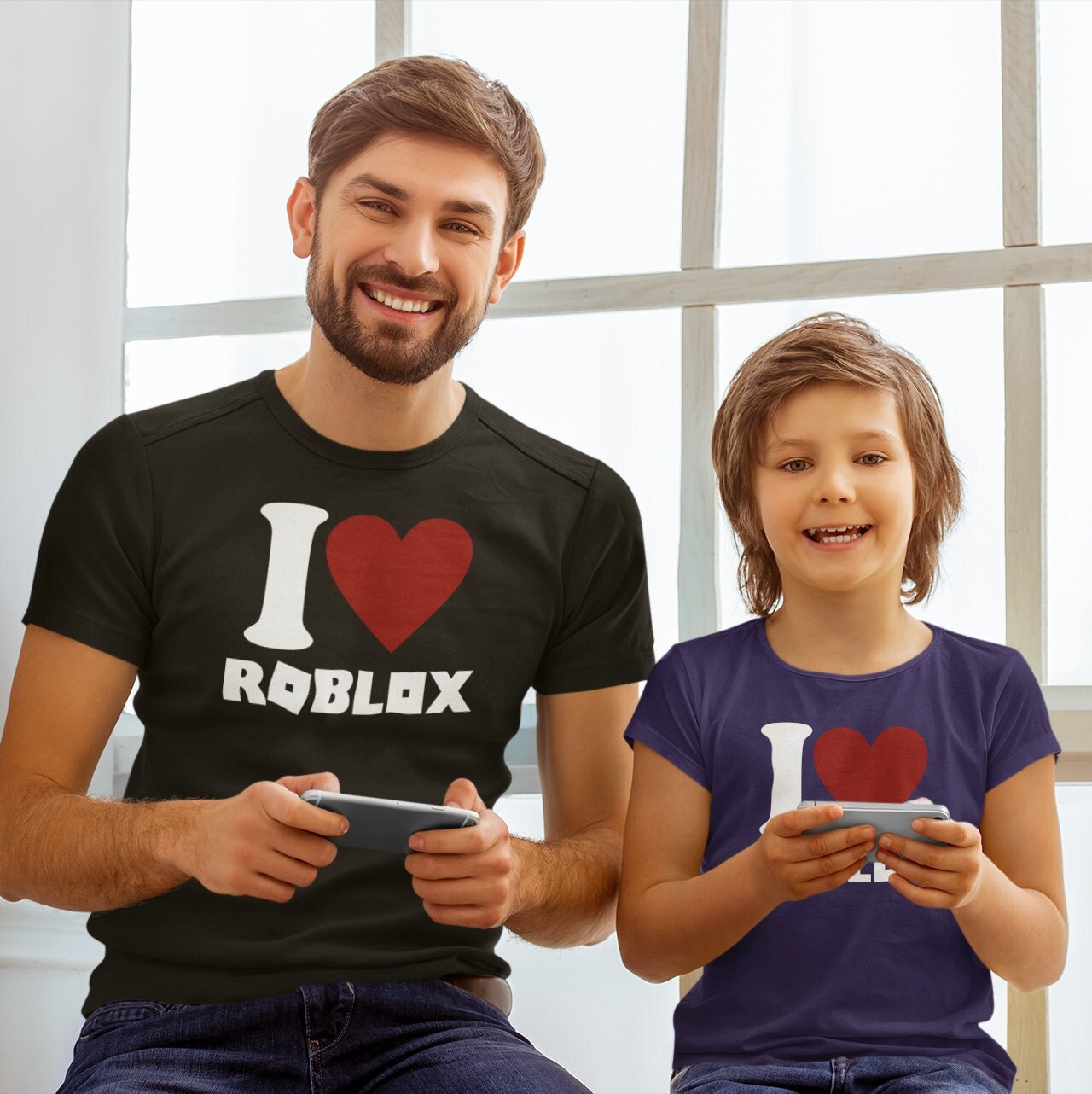 I Love Roblox Game Inspired Kids Unisex Dark T Shirt Youth 