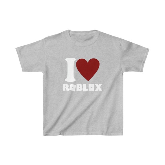 I Love Roblox T-shirt Black and White Kids Cotton T-shirt 