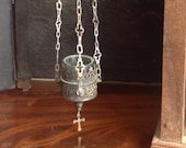 Reserved for Fr. Pong..Do not buy...Vintage Greek Orthodox Hanging Oil Lamp Incense Burner
