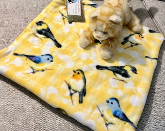 Birds on Yellow Cat Napper