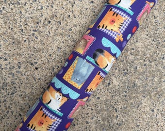 MEGA Catnip Kicker Toy Happy Kitties on Purple