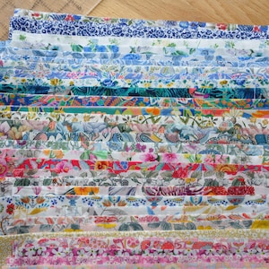 40 LIBERTY of London Fabric Tana Lawn 5 x 5 Patchwork pieces, squares 'Liberty Rainbow',Liberty Fabric Bundles image 4