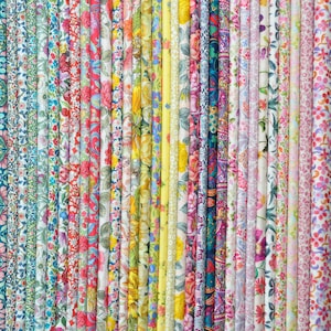 40 LIBERTY of London Fabric Tana Lawn 5 x 5 Patchwork pieces, squares 'Liberty Rainbow',Liberty Fabric Bundles image 8