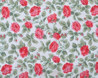 Liberty fabric Tana Lawn Twist and Twine - 9''x26'', 18''x26'' or yardage - red- The Wonderful Fantastical Collection