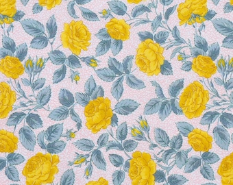 Liberty fabric Tana Lawn Twist and Twine B - 9''x26'', 18''x26'' or yardage - yellow - The Wonderful Fantastical Collection