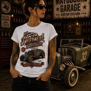 Vintage Hot Rod T-Shirt, 1932 Hot Rod Shirt, Built for Speed Tee, Classic Rat Rod Shirt, American Garage T-Shirt
