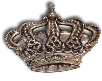 sterling silver crown pin