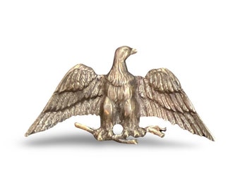 Danecraft Sterling Silver Patriotic Eagle Brooch on Branch Registered Hallmark