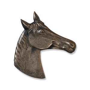 Vintage Sterling Silver Horse Brooch Pin Equestrian Gift