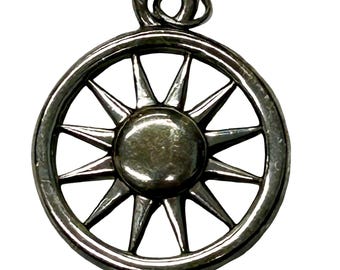 Tiffany & Co Sterling Silver Nautical Wheel Charm Pendant