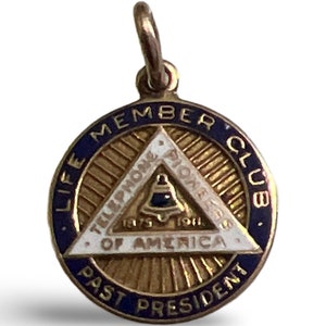 Telephone Pioneers of American 10k Gold Charm Past President
