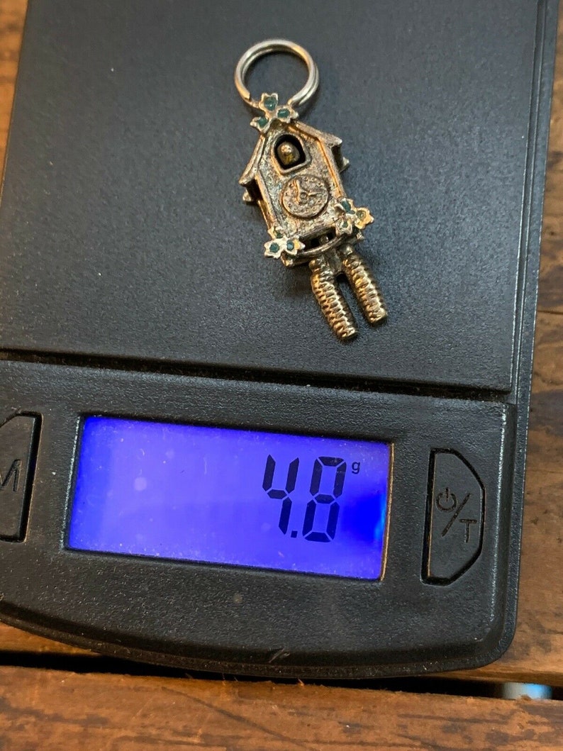 Movable Cuckoo Coo Coo Clock 3D Silver Vintage Charm
