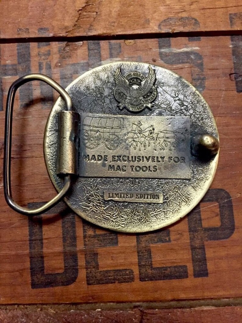 Belt Buckle Mac Tools Limited Edition Round Great American Etsy