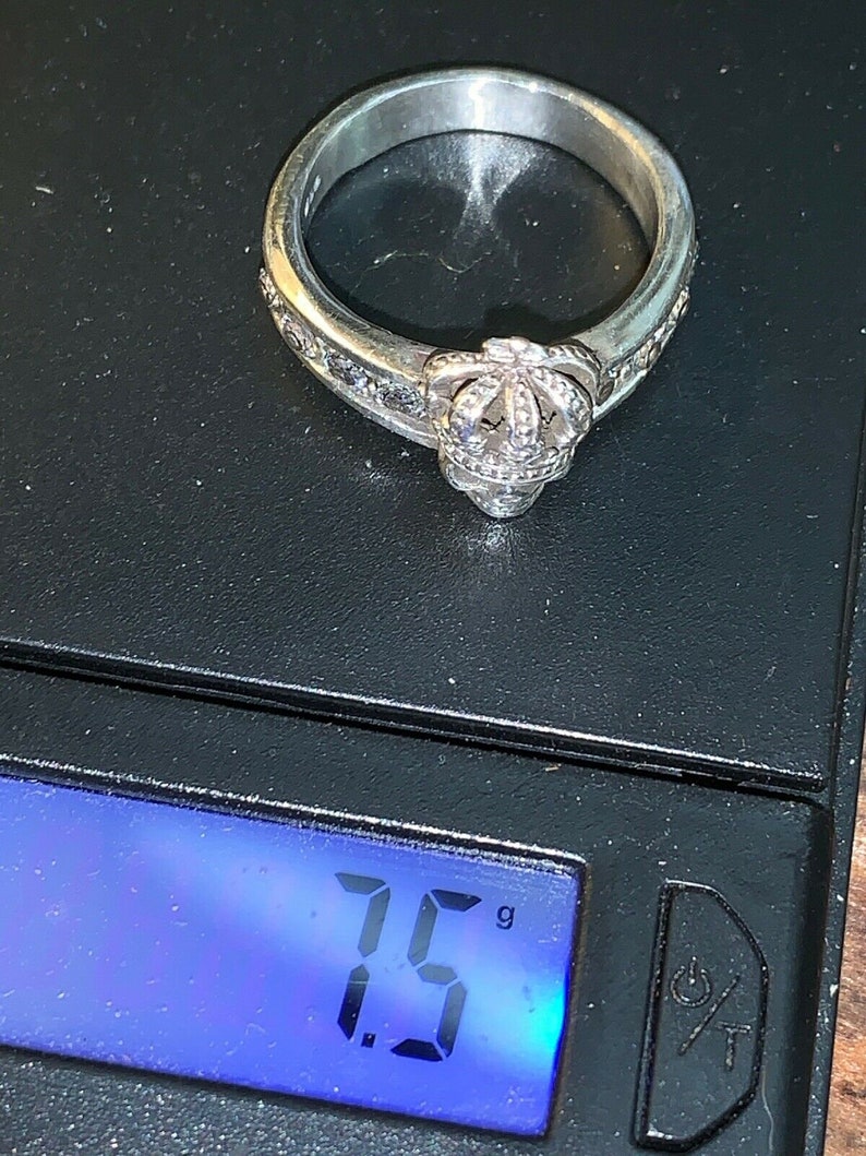 Skull Ring Crown Head Design Ring 925 Sterling Silver Size 9 Etsy