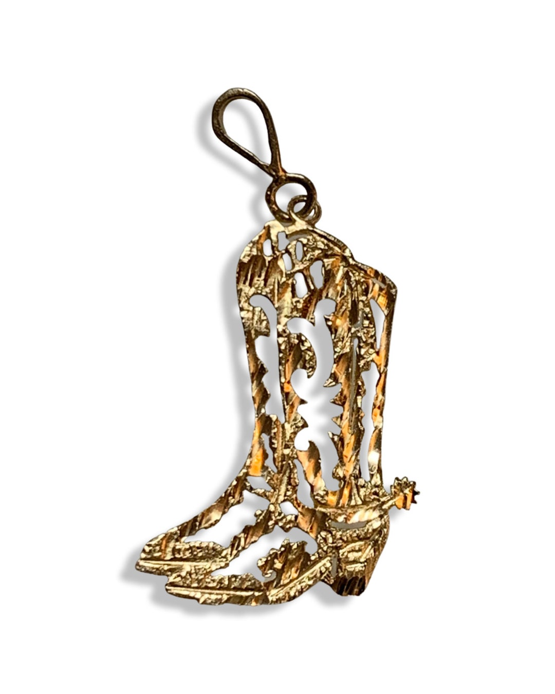 Aktully Cowgirl Boot Necklace – Western Cowboy Boot & Hat Pendant, 14K Gold Plated, For Women